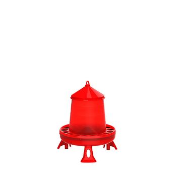 Poultry Feeder Plastic W/Legs Red alternative