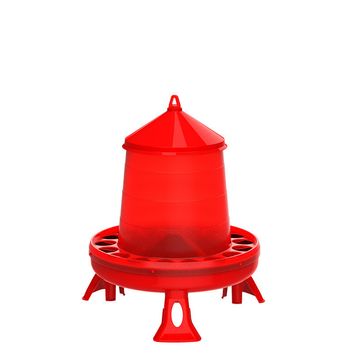 Poultry Feeder Plastic W/Legs Red