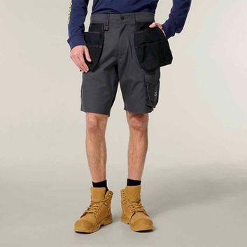 Hard Yakka Raptor Active Holster Pocket Shorts (Grey)