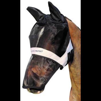 Hy Equestrian Armoured Protect AeroFlex Fly Mask with Ears &amp; Nose - Small Pony