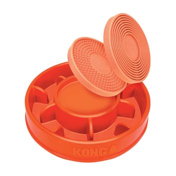 Kong Licks Mealtime Dog Toy Orange
