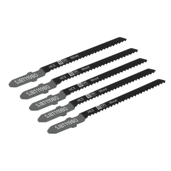 Sealey SJBT119BO Jigsaw Blade General Wood 75mm 12tpi - Pack of 5