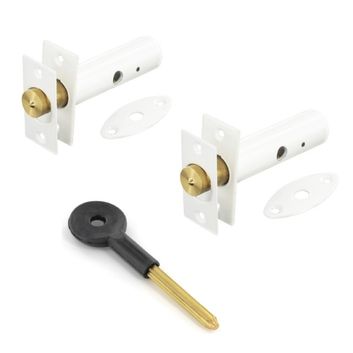 Securit S1065 White Security Door Key Pack 2