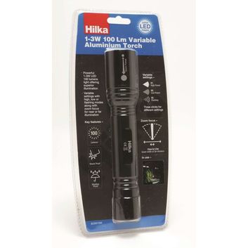 Hilka 1-3W 100 Lumens Variable Aluminium Torch