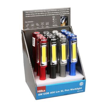 Hilka 4.5W COB 400L XL Pen Light &amp; Batts