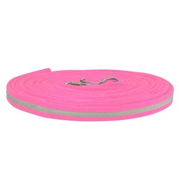 Reflector Lunge Rein By Hy Equestrian Pink