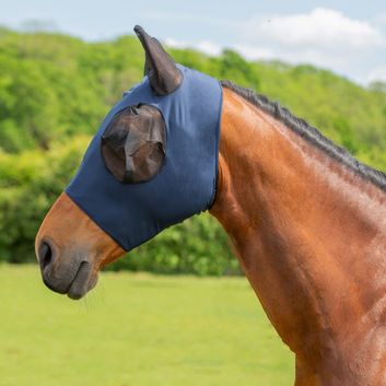 Hy Equestrian Lycra Flex Fly Mask Navy alternative