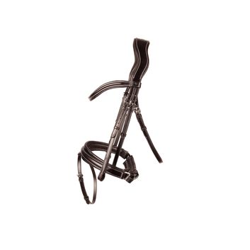 Hy Equestrian Propresicce Pelle Crank Leather Bridle Brn/Slv Brown/Silver alternative