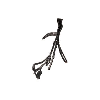 Hy Equestrian Propresicce Pelle Drop Leather Bridle Blk/Slv Black/Silver