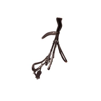 Hy Equestrian Propresicce Pelle Drop Leather Bridle Brn/Slv Brown/Silver alternative