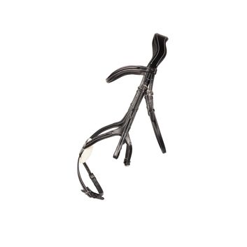 Hy Equestrian Propresicce Pelle Grackle Leather Bridle Blk/S Black/Silver alternative