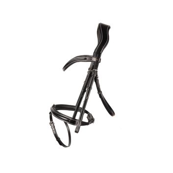 Hy Equestrian Propresicce Pelle Raised Flash Leather Birdle Black/Silver alternative
