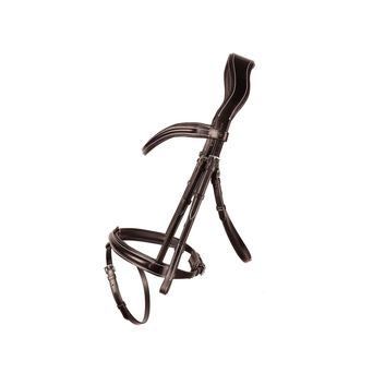 Hy Equestrian Propresicce Pelle Raised Flash Leather Birdle Brown/Silver alternative