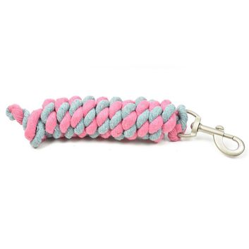 Whitaker Lr081 Cotton Bubble Leadrope Pink/Grey