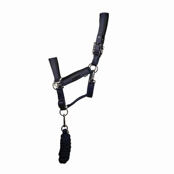 Coldstream Paxton Padded Headcollar &amp; Lead Rope Navy alternative