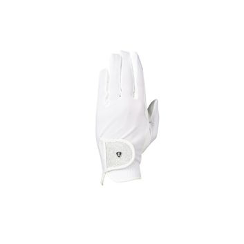 Elevate Glitter Flex Meshriding Gloves By Hy Equestrian White