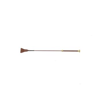 Hy Equestrian Faux Leatherriding Whip Brown/Gold