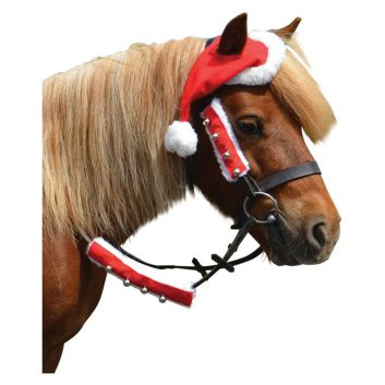 Hy Equestrian Christmas Santa Rein Sleeves Red/White alternative