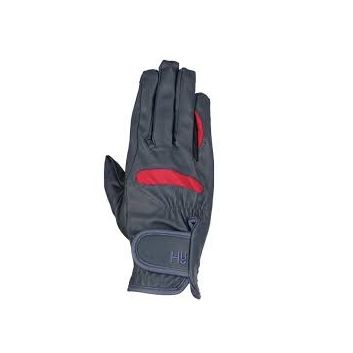 Hy Equestrian Lightweight Riding Gloves Navy/Burgundy