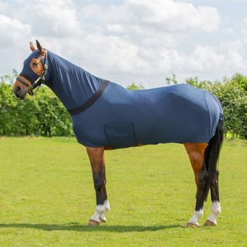 Hy Equestrian Lycra Flex Rug With Belly Flap Navy alternative