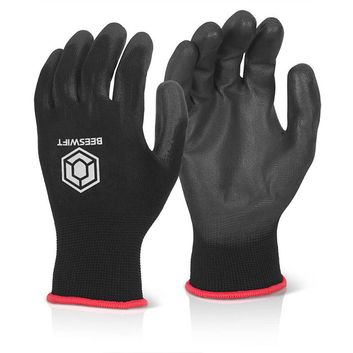 Pu Coated Glove Black