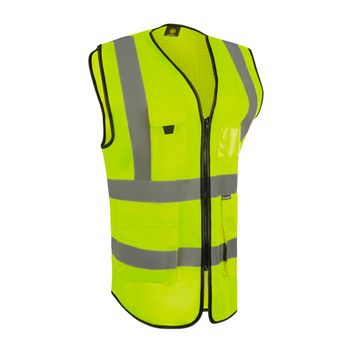 Beeswift Womens Hi-Vis Exec Waistcoat (Saturn Yellow)