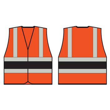 Orange Wceng Vest With Black Band