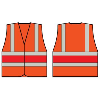 Orange Wceng Vest With Red Band