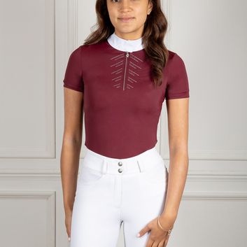 Coldstream Harthill Diamante Show Shirt Ladies Windsor Wine