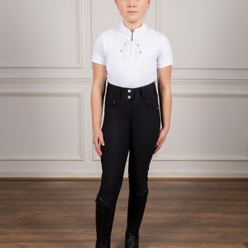 Coldstream Next Generation Hermitage Diamante Show Shirt Wht Child White alternative