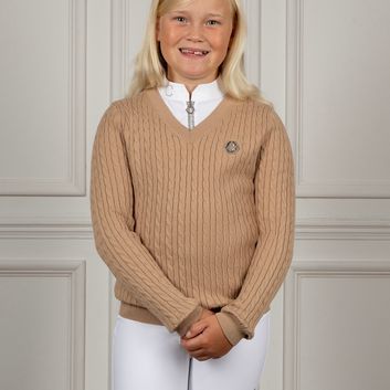 Coldstream Ng Clarkston Knitted V-Neck Jumper Child Champagne alternative