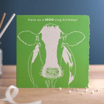 Deckled Edge Colour Block Card Happy Birthday