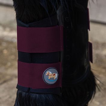 Gallop Ponie Gp Brushing Boots Burgundy