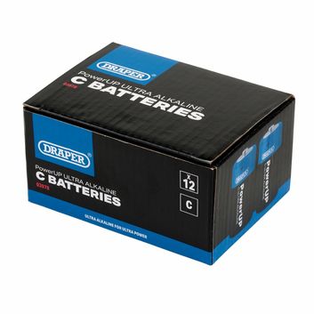 Draper 03978 Draper Powerup Ultra Alkaline C Batteries (Pack Of 12)