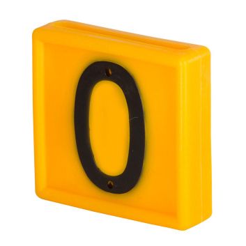 Number Block, yellow, pack of 10