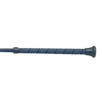 Hy Equestrian Schooling Whip Spiral Sure Grip Handle Navy