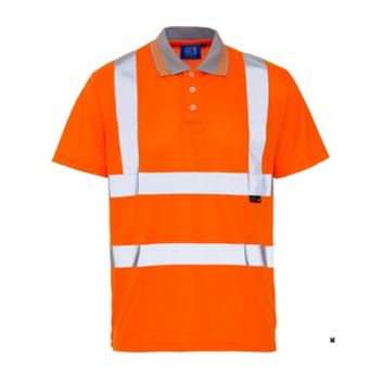 Hi-Vis Reflective Polo Shirt Orange