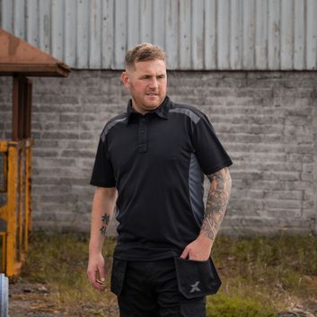 Xpert Pro Stretch Polo Shirt Black/Grey alternative