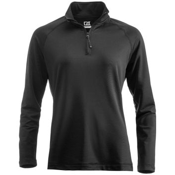 Cutter &amp; Buck Coos Bay Half Zip Women Black