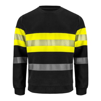 Pro-Job 6129 Sweatshirt EN ISO 20471 Class 1 Yellow/Black