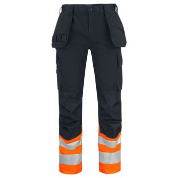 Pro-Job Prio 6534 Waistpants EN ISO 20471 Class 1 Orange/Black