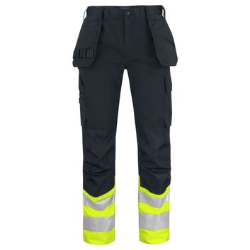 Pro-Job Prio 6534 Waistpants EN ISO 20471 Class 1 Yellow/Black