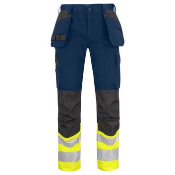 Pro-Job Prio 6534 Waistpants EN ISO 20471 Class 1 Yellow/Navy