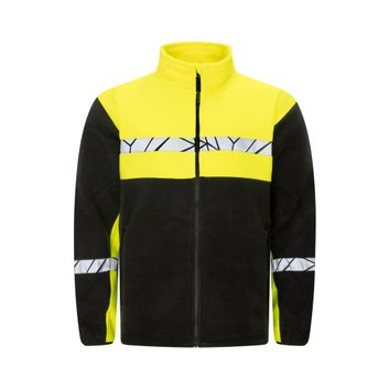 Pro-Job Progression 7300 Full Zip Fleece Black/Yellow