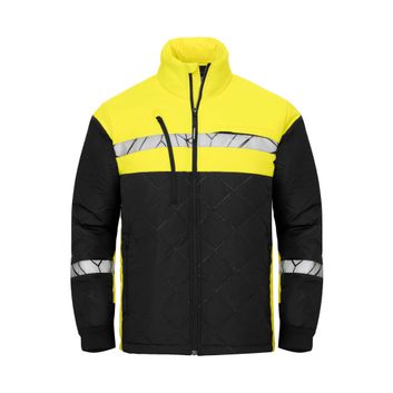Pro-Job Progression 7404 Light Weight Quilted Jacket Black/Yellow