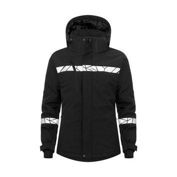 Pro-Job Progression 7418 Ladies Padded Softshell Jacket Black/Black