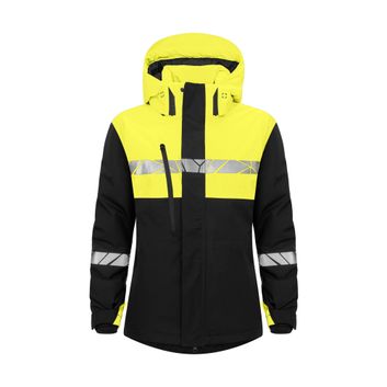 Pro-Job Progression 7420 Ladies Functional Padded Shell Jacket Black/Yellow