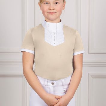 Coldstream Ng Roslin Ruffled Crystal Show Shirt Child Latte