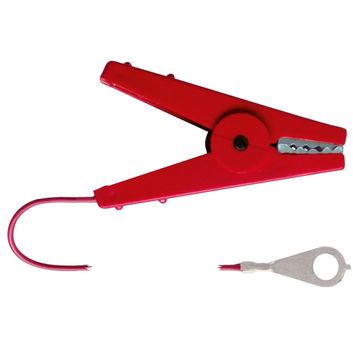 Rutland Fence Connecting Cable, red, 100 cm, M8 metal eye