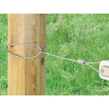 Rutland Gear-toothed Wire Tensioner with integrated insulator and wire rope alternative